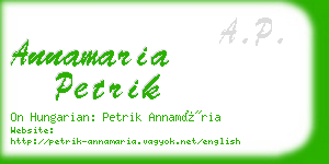 annamaria petrik business card